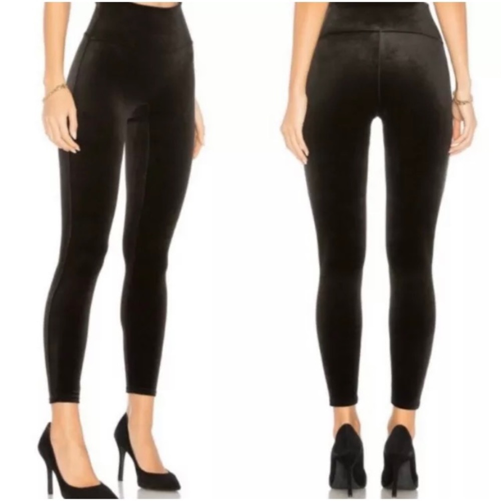 SPANX High waisted velvet leggings small
